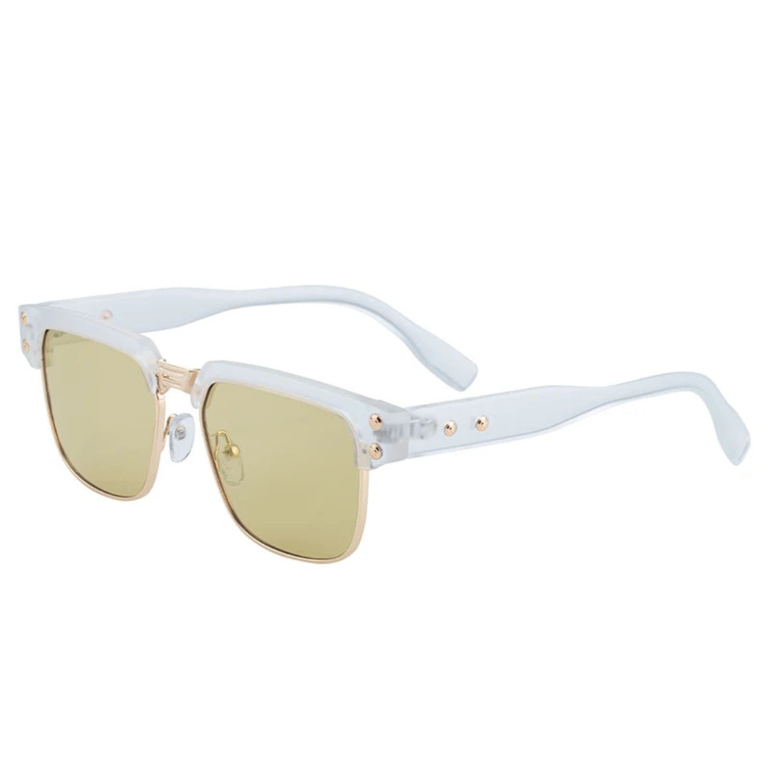 Cody – Steampunk-Sonnenbrille mit polarisierten Gläsern und eckigem Rahmen