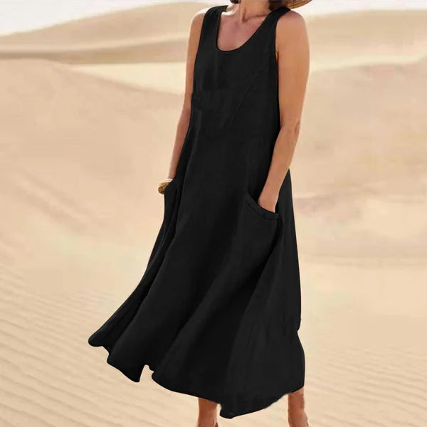 Lilly - Ärmelloses Kleid mit Taschen