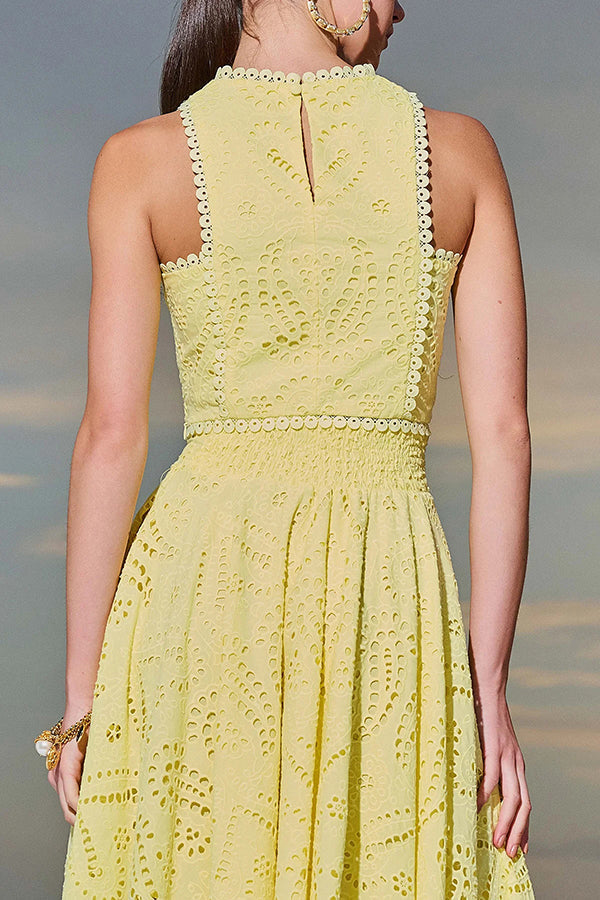 Lott - Zweiteiliges Set mit Stickerei und hochtailliertem langen Rock mit Taschen