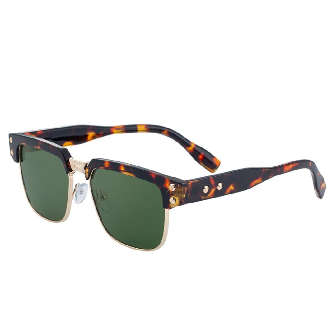 Cody – Steampunk-Sonnenbrille mit polarisierten Gläsern und eckigem Rahmen