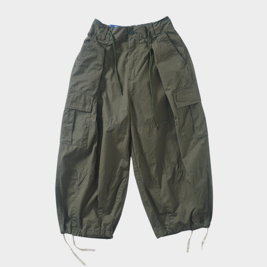 Japanische Retro-Silhouette Multi-Pocket-Hose mit weitem Bein