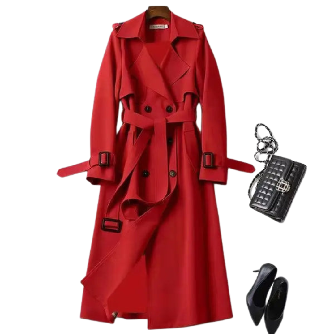 Langärmeliger Trenchcoat