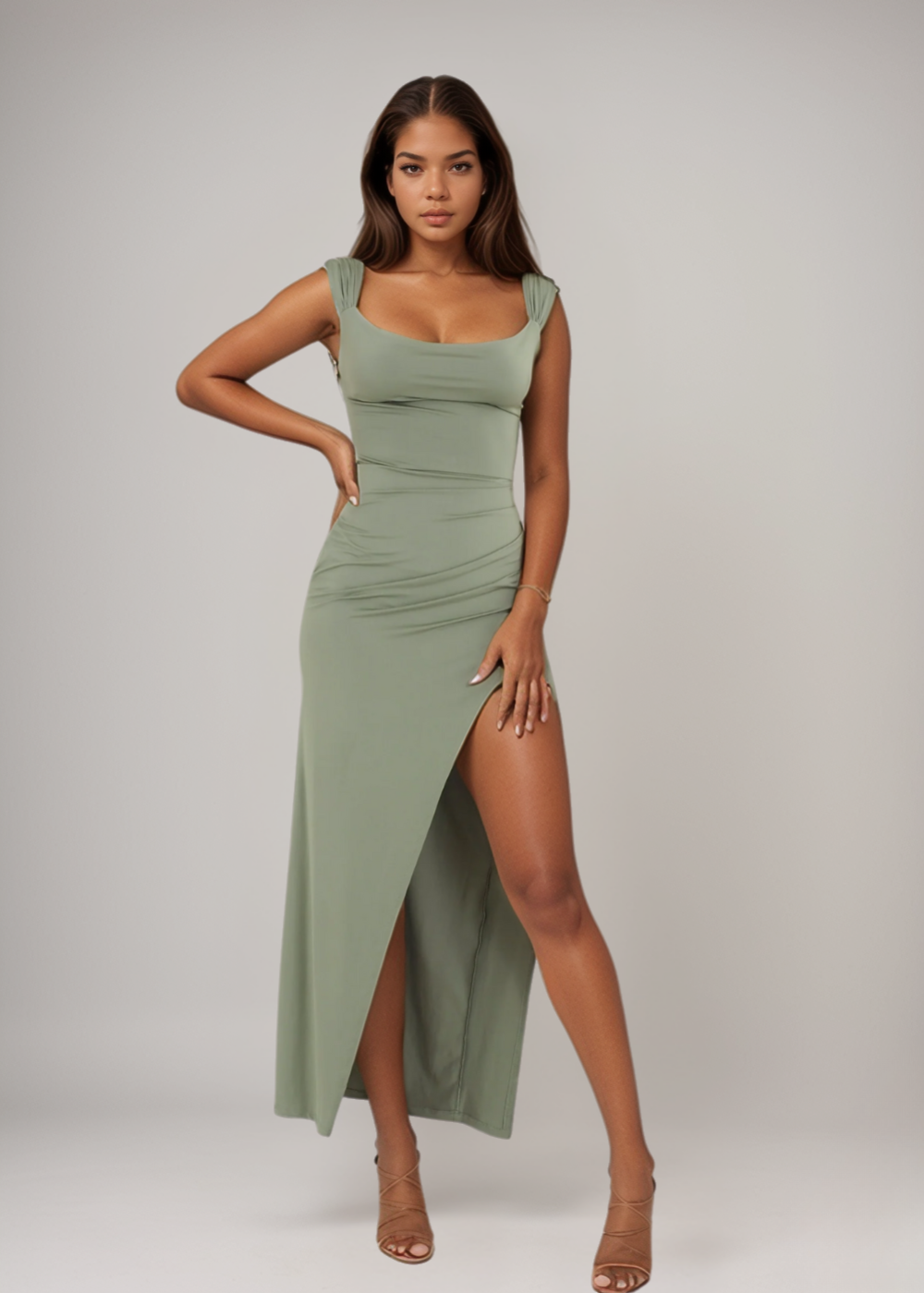 Claire - geteiltes Kleid mit Ripples