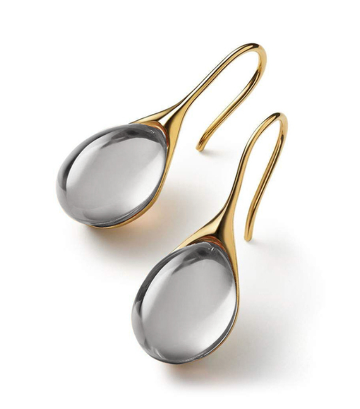 Kristallohrringe in Gold und Silber