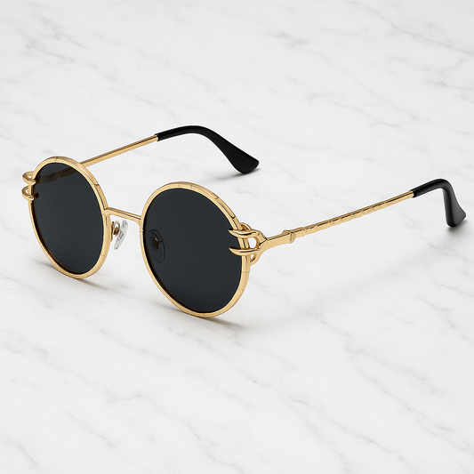 Liam - VIVIBEE Retro Skull Claw Round Sunglasses