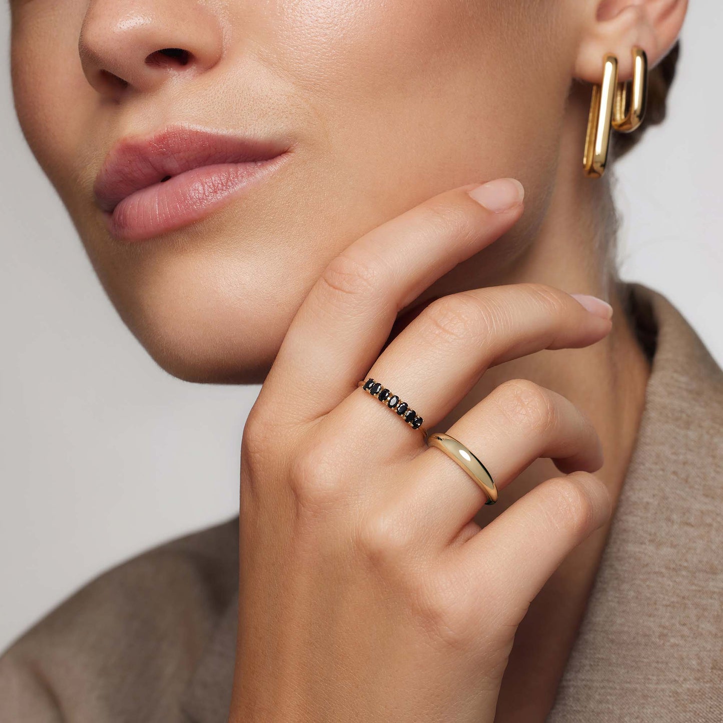 14k Gold Rock Solid Ring