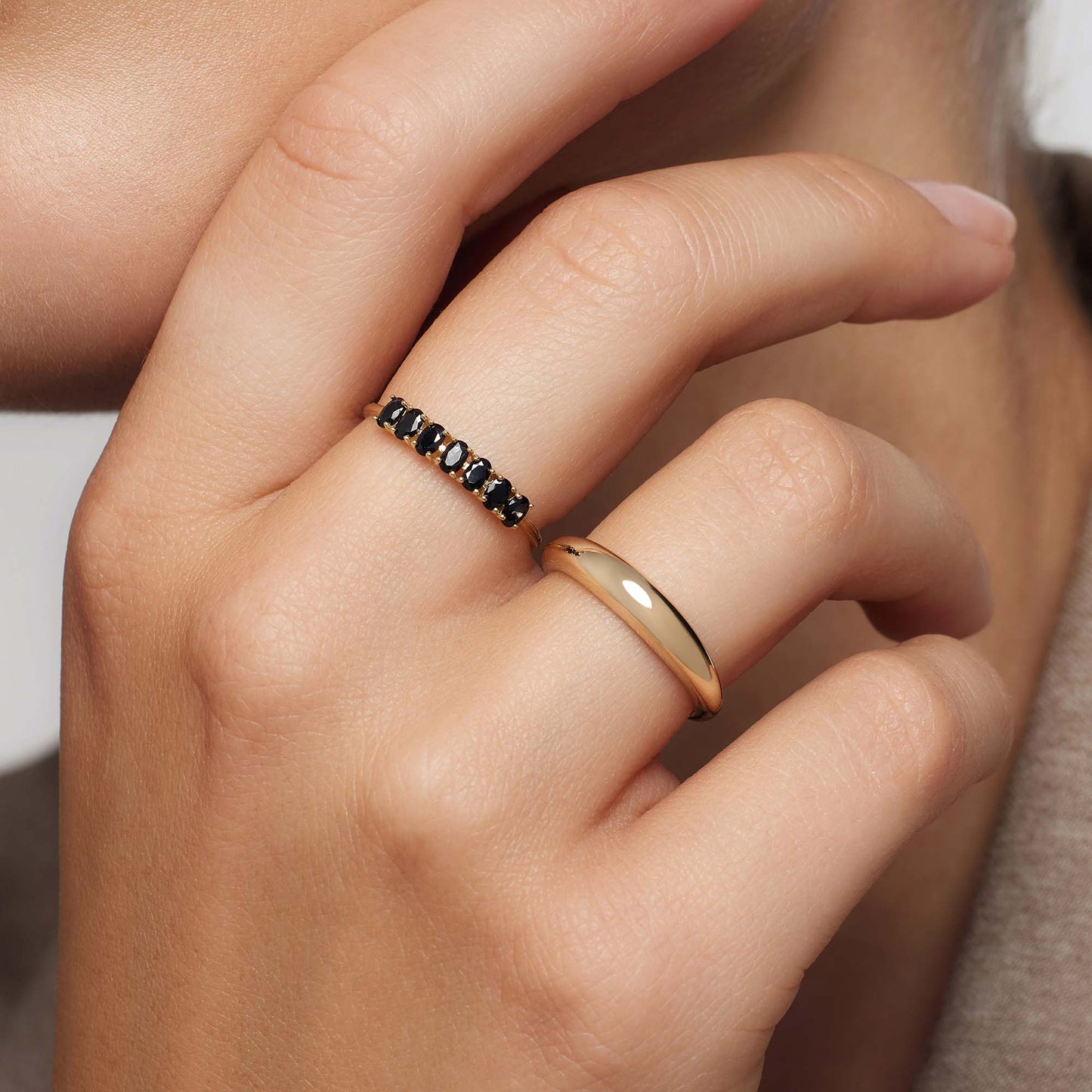 14k Gold Rock Solid Ring
