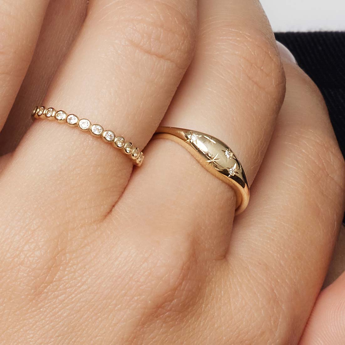 Diamant-Kuppelring | Gold 14k