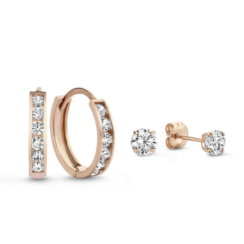Dara Brillane Ohrringe Set | Gold 14k