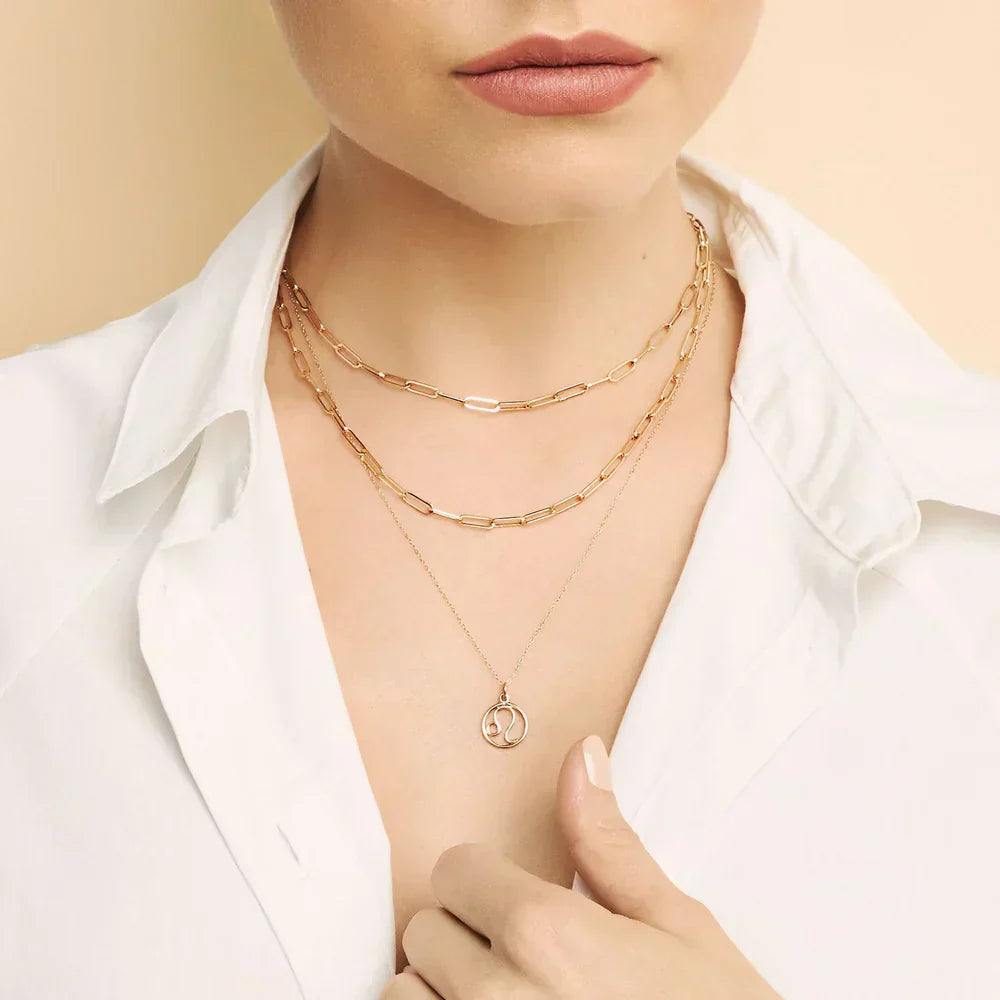 18K Gold Sternzeichen Halskette
