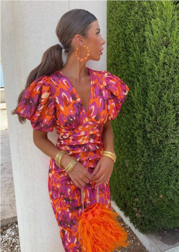 Élodie | Langes, farbenfrohes Kleid