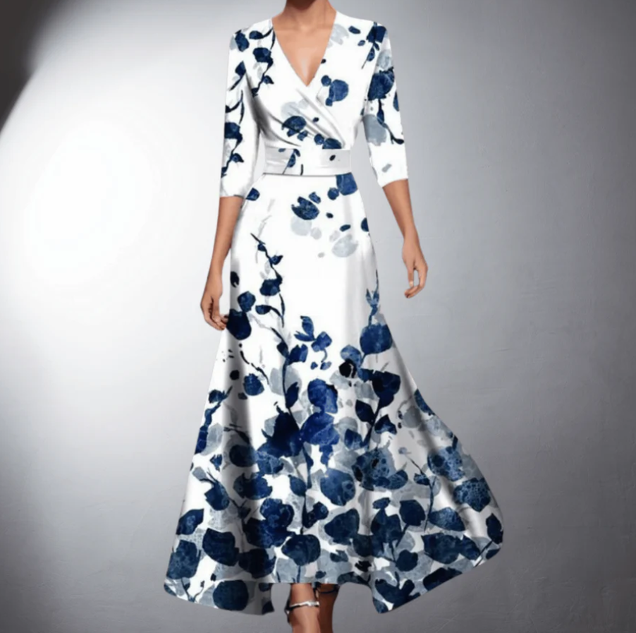 Helena - Klassisches geblümtes kleid