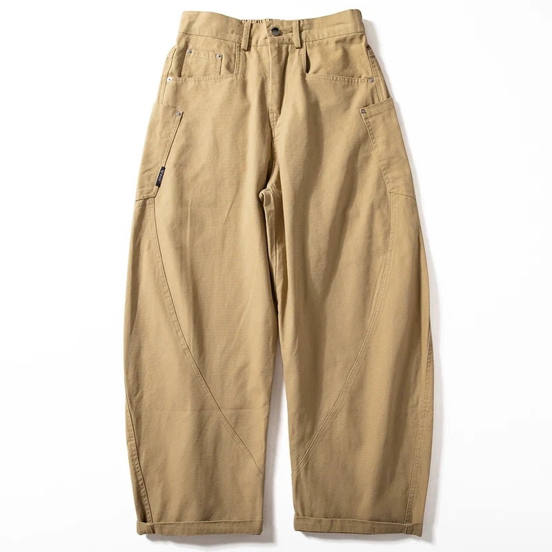 Machete Baumwollhose mit weitem Bein und lockerem Schnitt