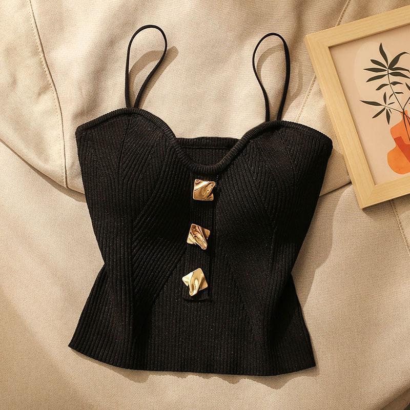 ALENA - GESTRICKTES CROP TOP