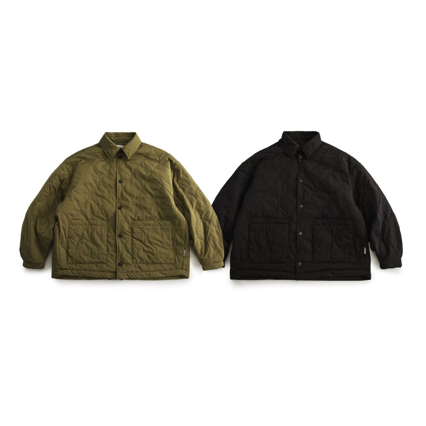 Gesteppte Jacke aus Baumwolle im Kürbishemd-Stil