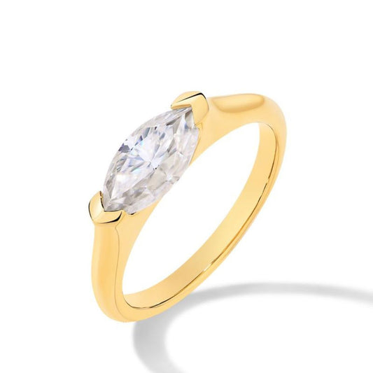 Hailey Playa Dünner Ring | 18k Gold