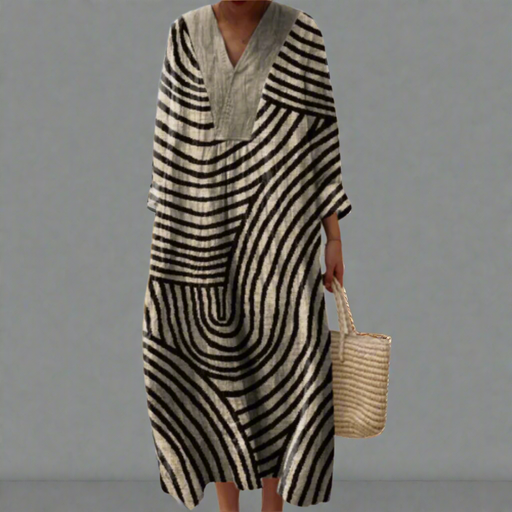 Lia - Elegantes geometrisches Kleid