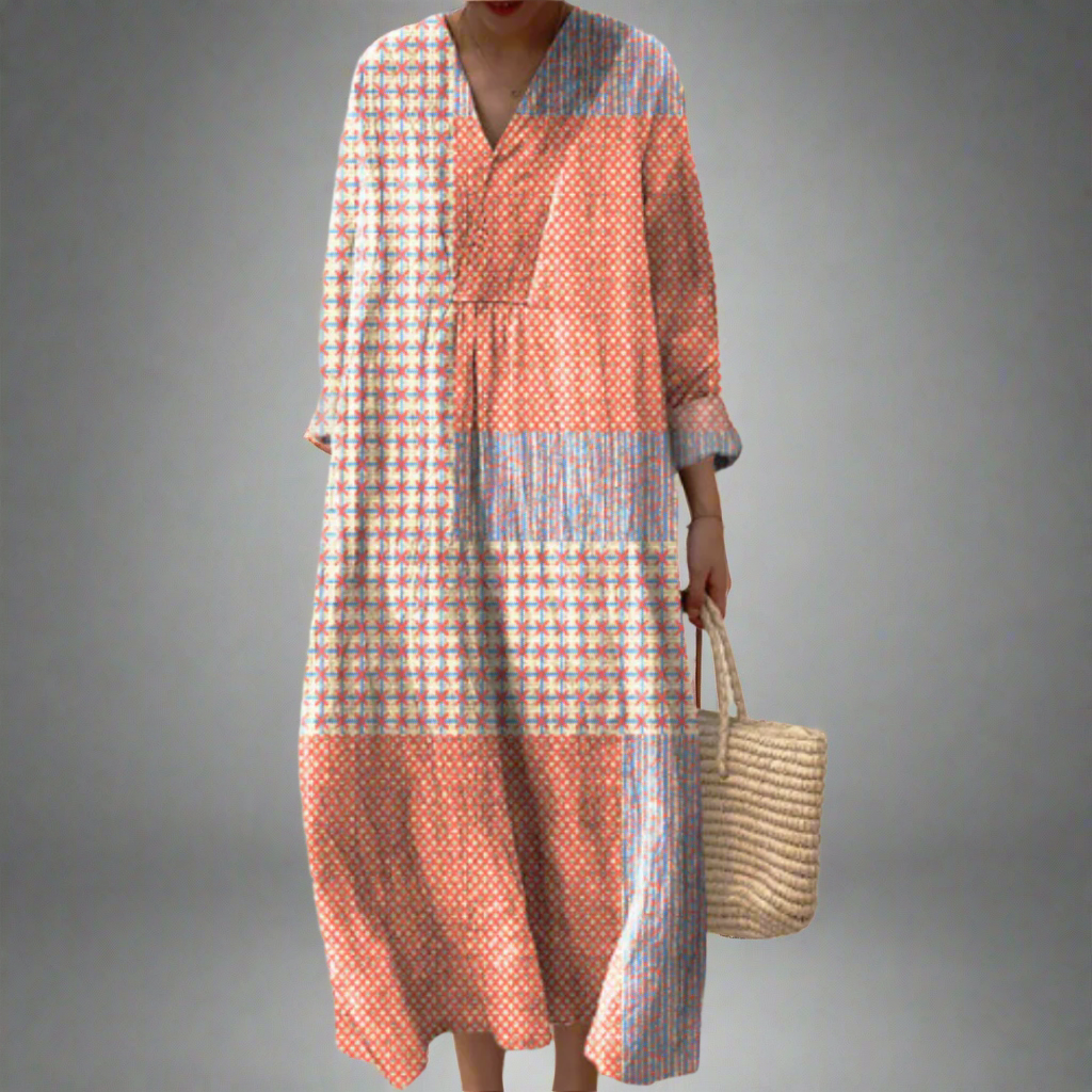 Lia - Elegantes geometrisches Kleid