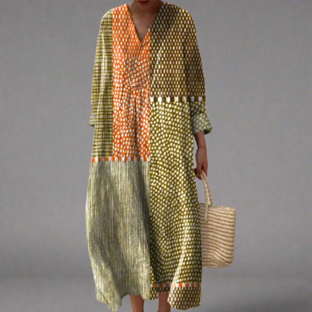 Lia - Elegantes geometrisches Kleid