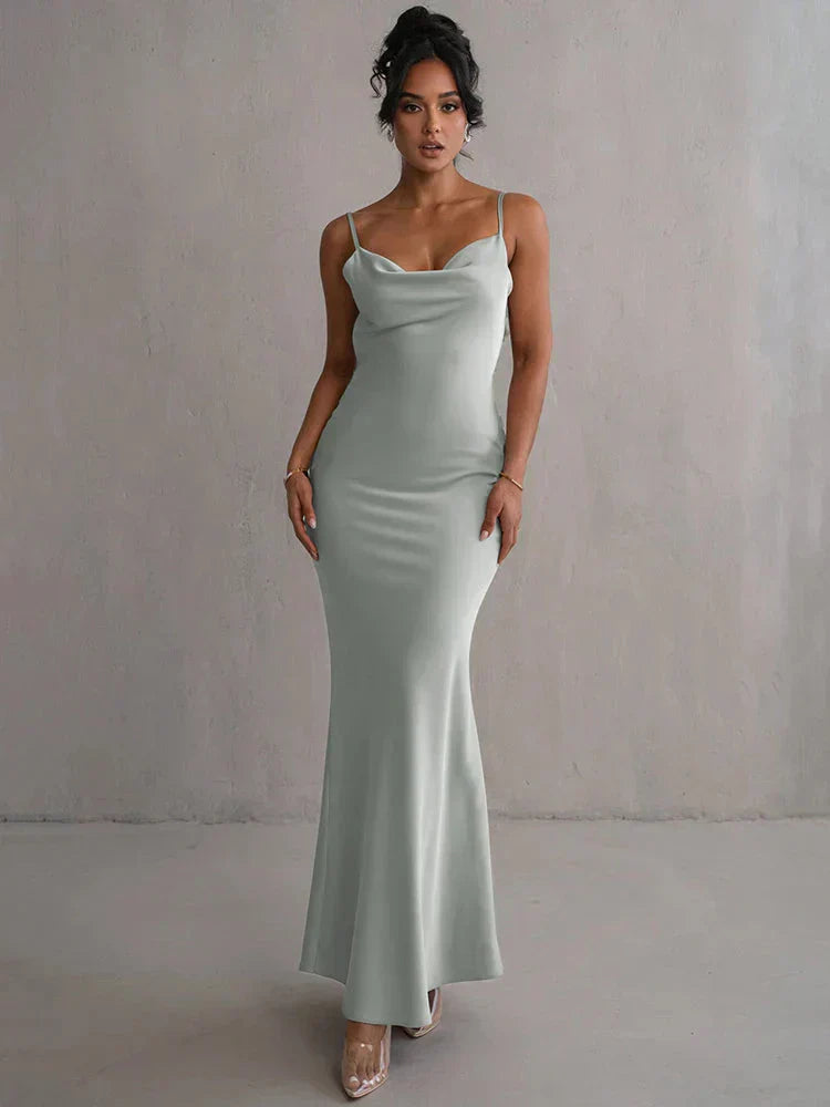 Cassiane - Kleid aus Satin mit Blumenmuster