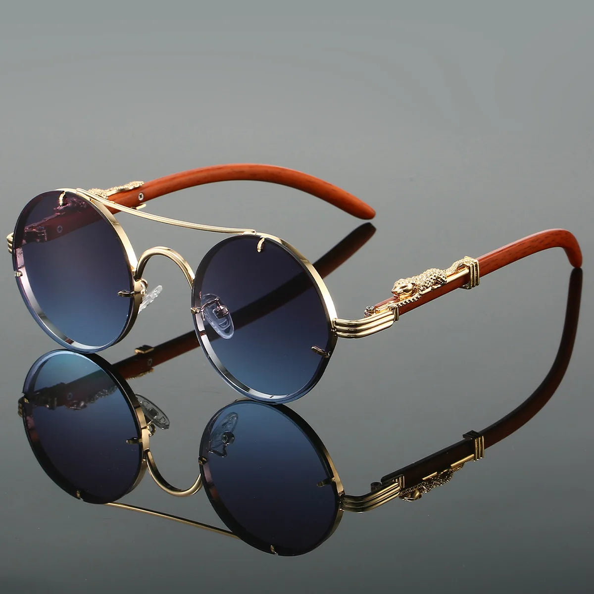 Dario - Vintage-Sonnenbrille mit doppelter Brücke