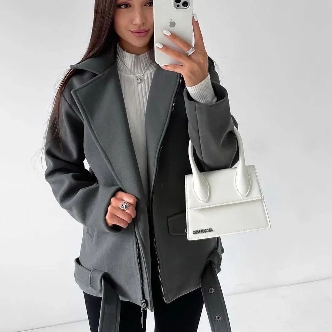 Pina - Loser Mantel Jacke Wolle