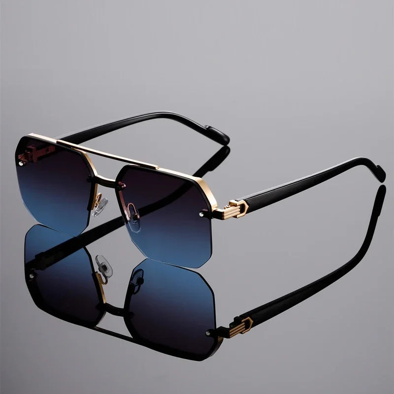 Jason – Übergroße halbrandlose Sonnenbrille