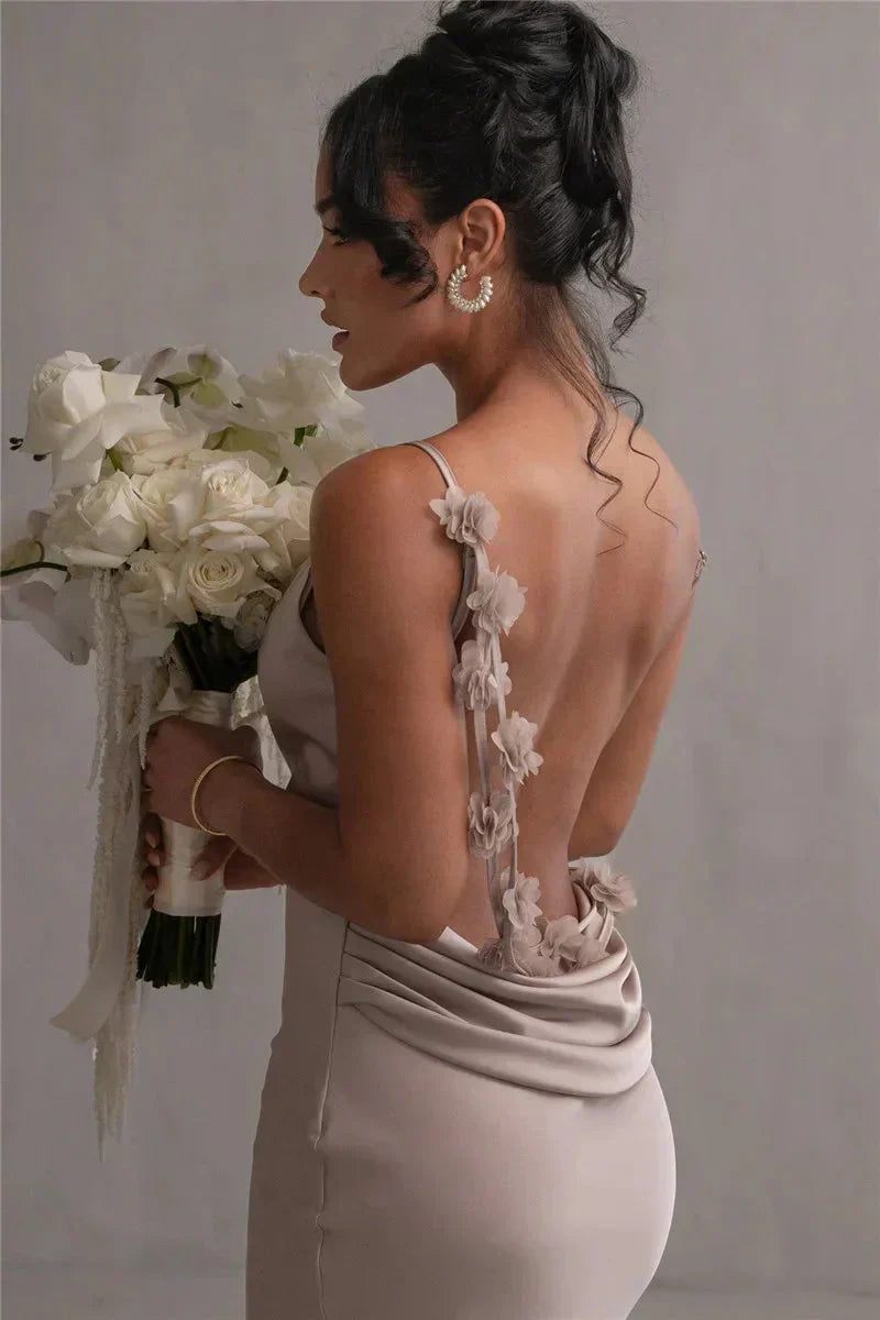 Cassiane - Kleid aus Satin mit Blumenmuster