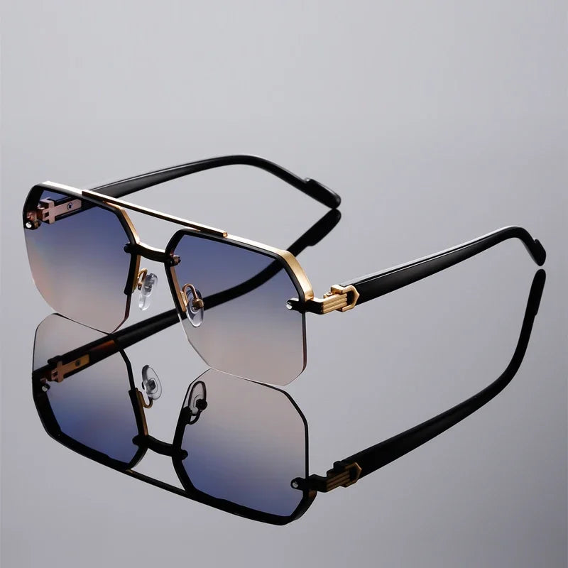 Jason – Übergroße halbrandlose Sonnenbrille