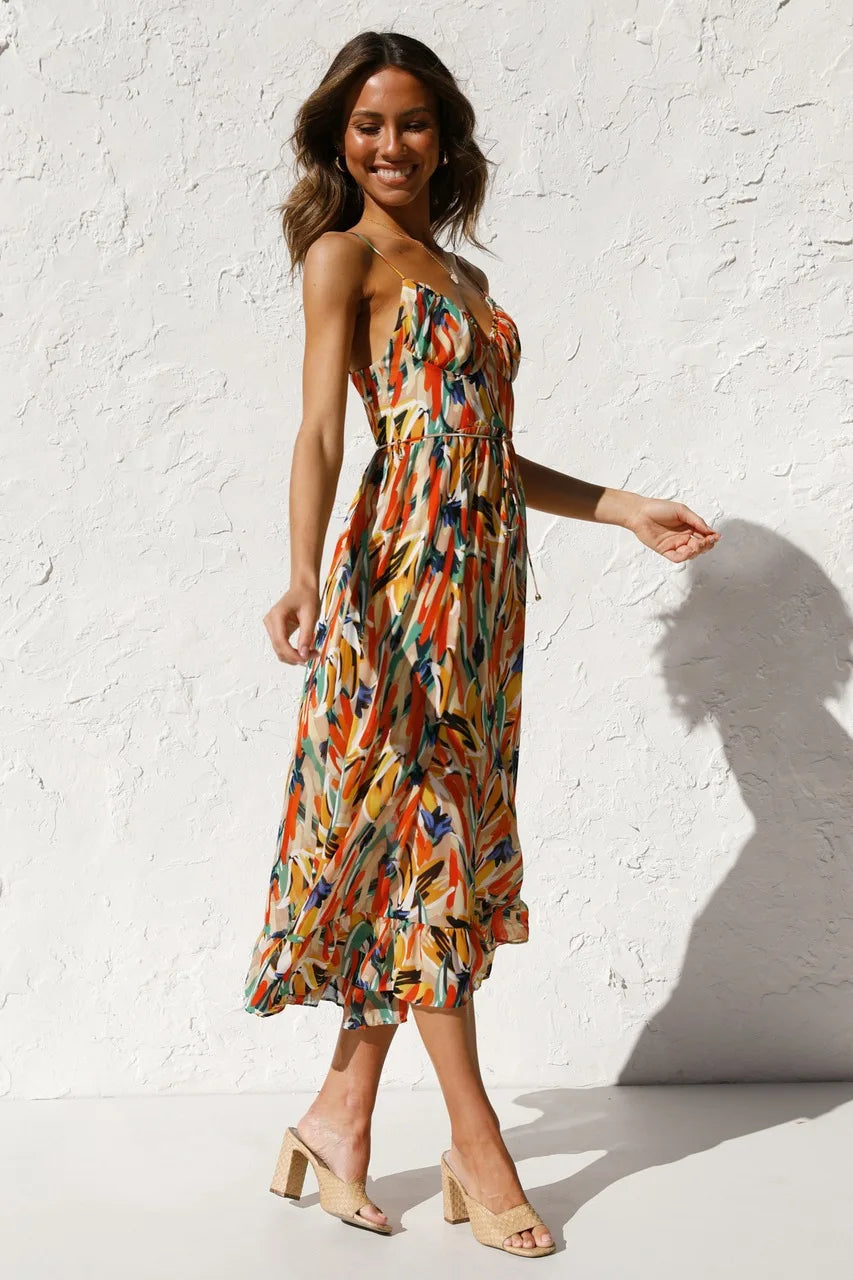 Leonie - mehrfarbiges sommerkleid