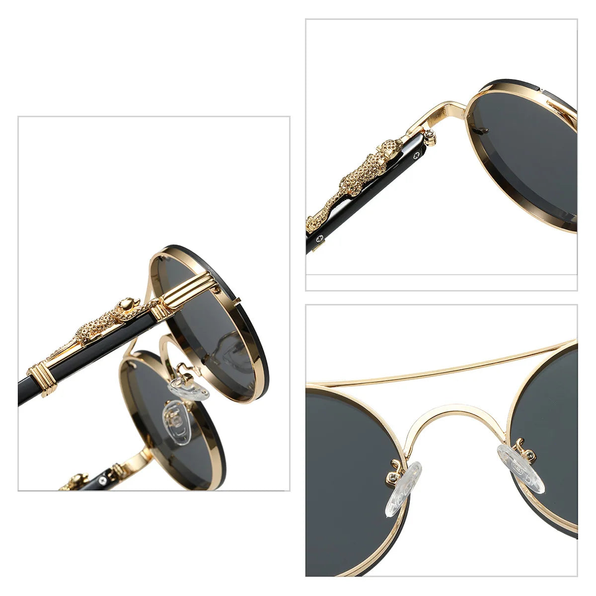 Dario - Vintage-Sonnenbrille mit doppelter Brücke