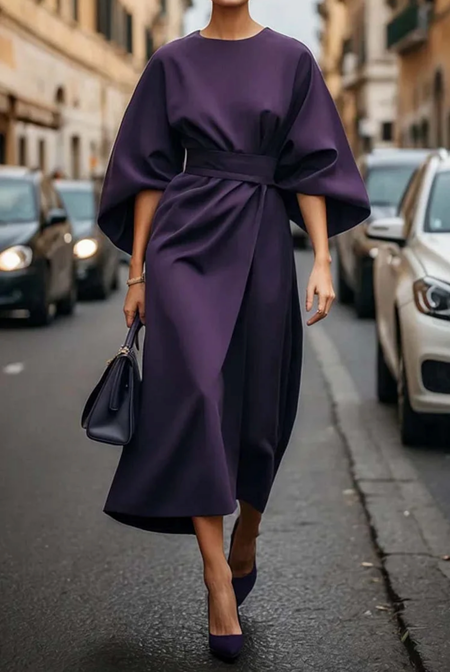 Eva - Kleid mit Weiten Ärmeln
