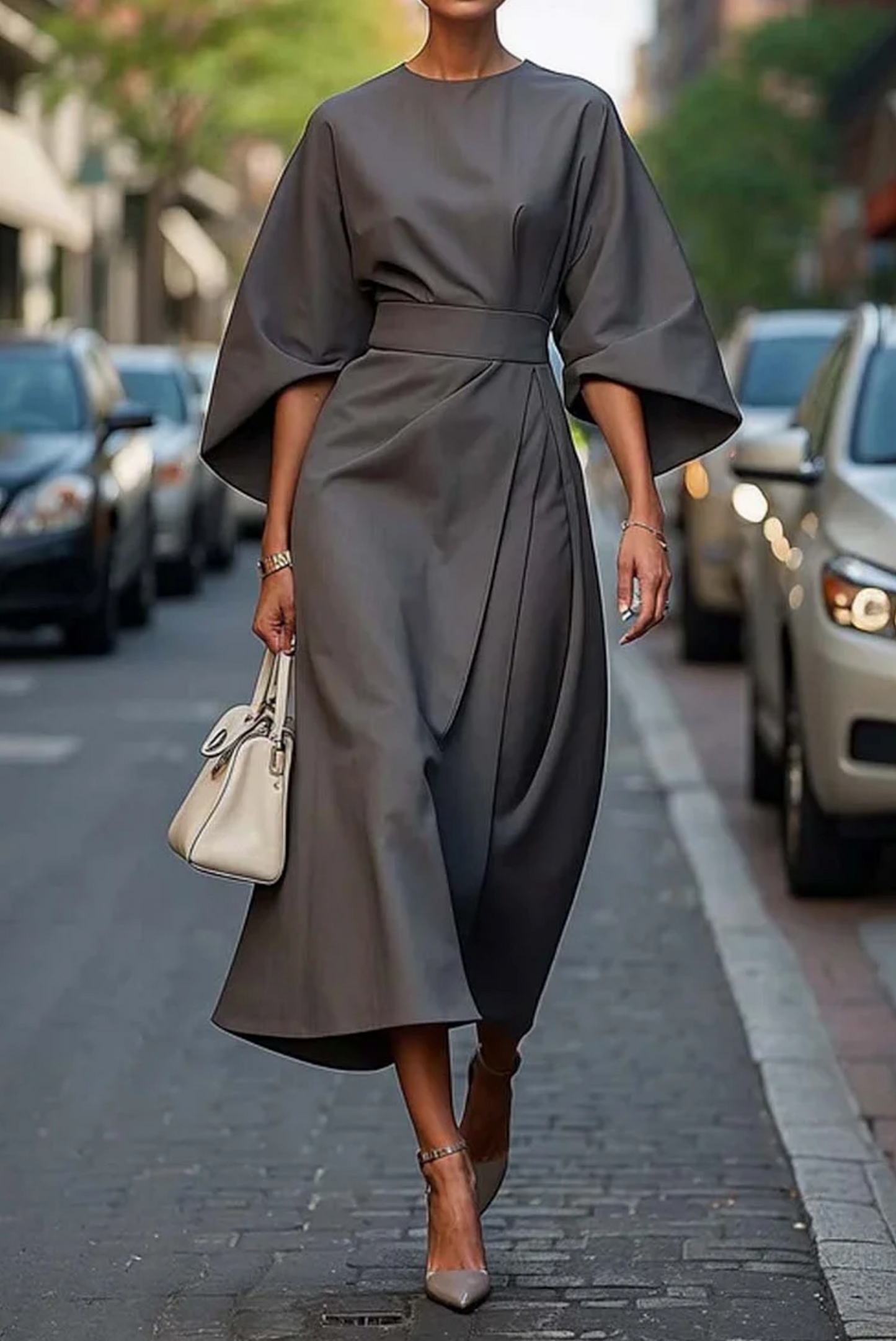 Eva - Kleid mit Weiten Ärmeln