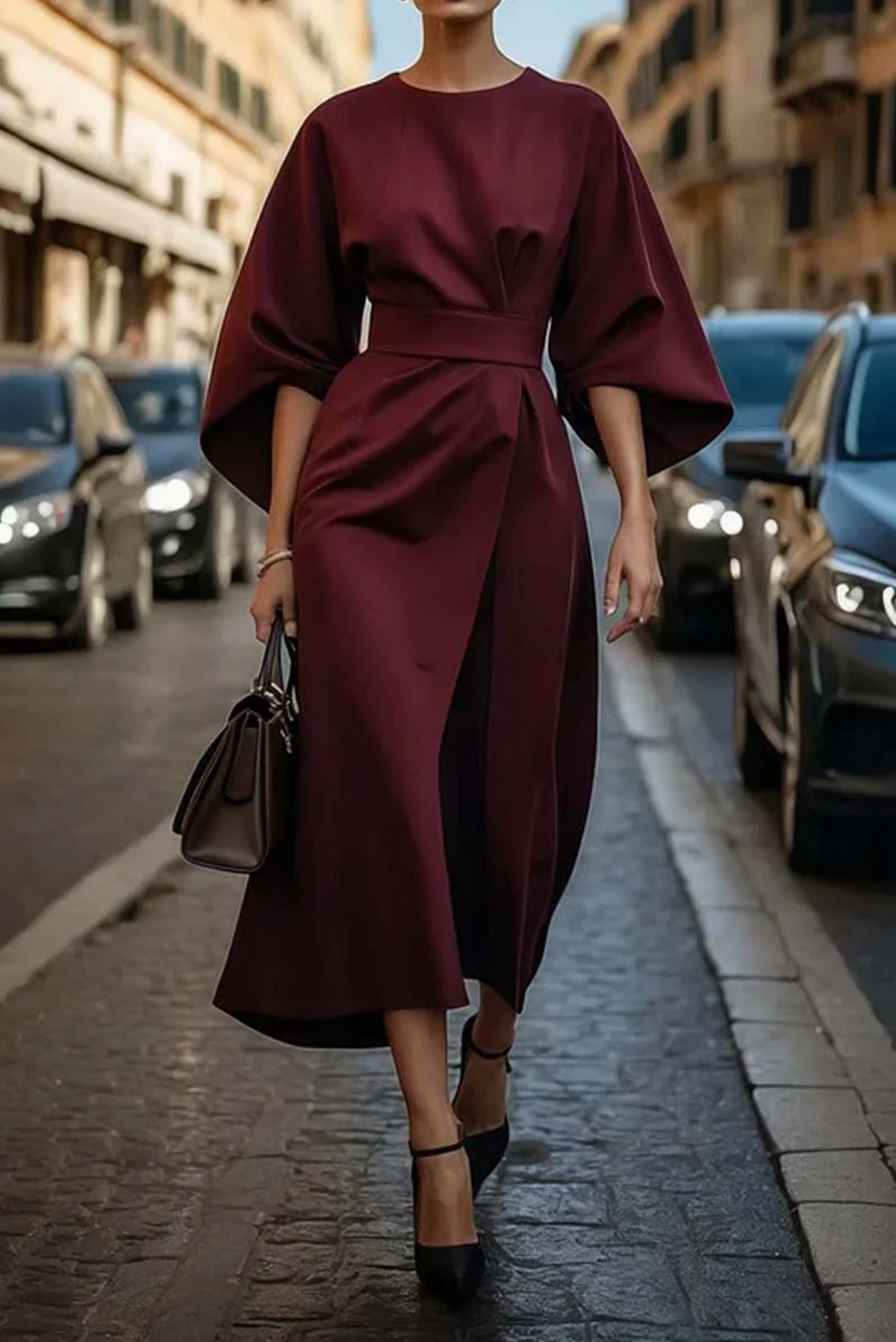Eva - Kleid mit Weiten Ärmeln