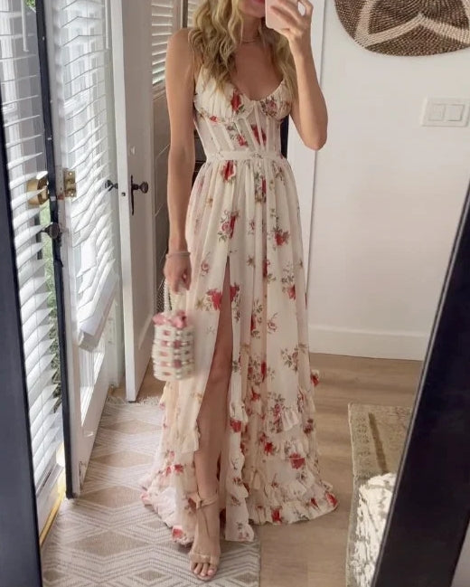 Marie - Maxi Kleid mit Blumenmuster