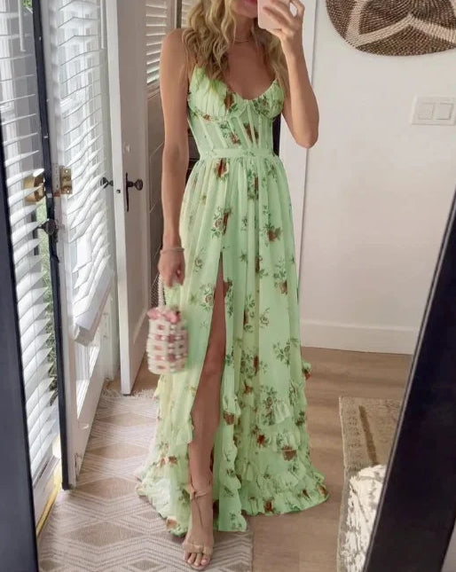 Marie - Maxi Kleid mit Blumenmuster