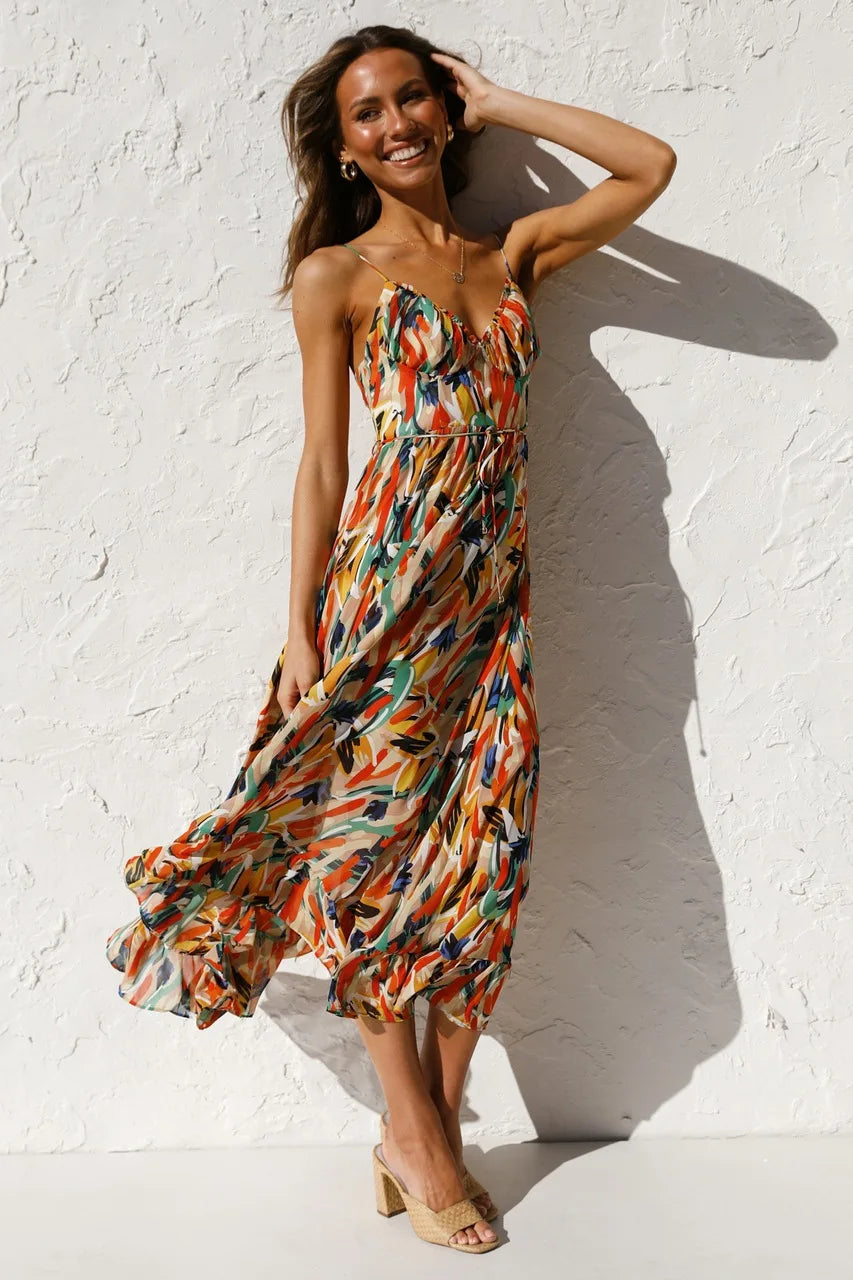 Leonie - mehrfarbiges sommerkleid