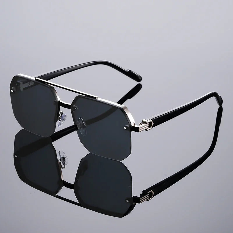 Jason – Übergroße halbrandlose Sonnenbrille