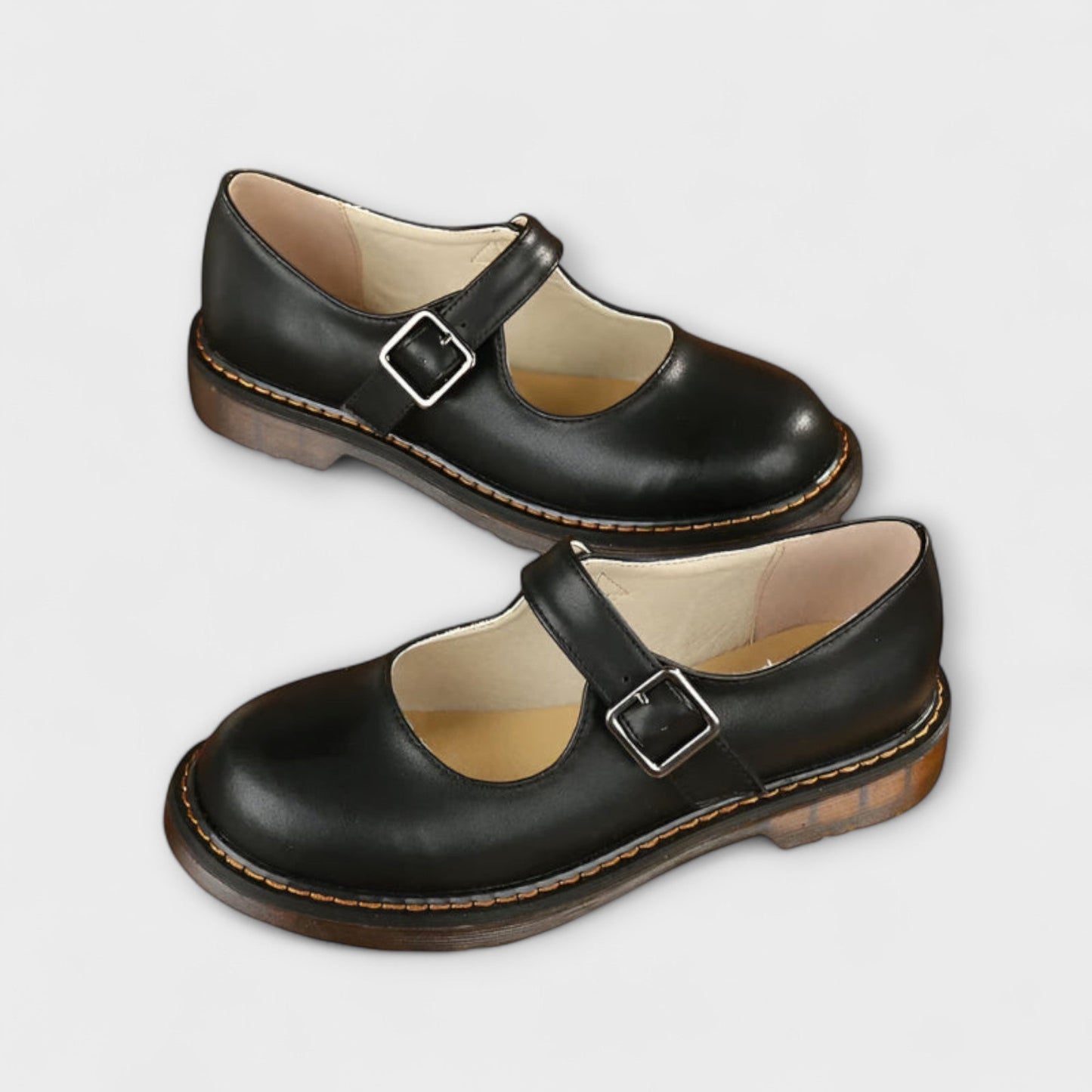 Marie - Vintage Schuhe für Damen - Klassische Schuhe mit Riemen und Komfortsohle