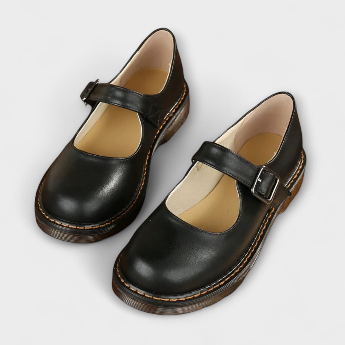 Marie - Vintage Schuhe für Damen - Klassische Schuhe mit Riemen und Komfortsohle