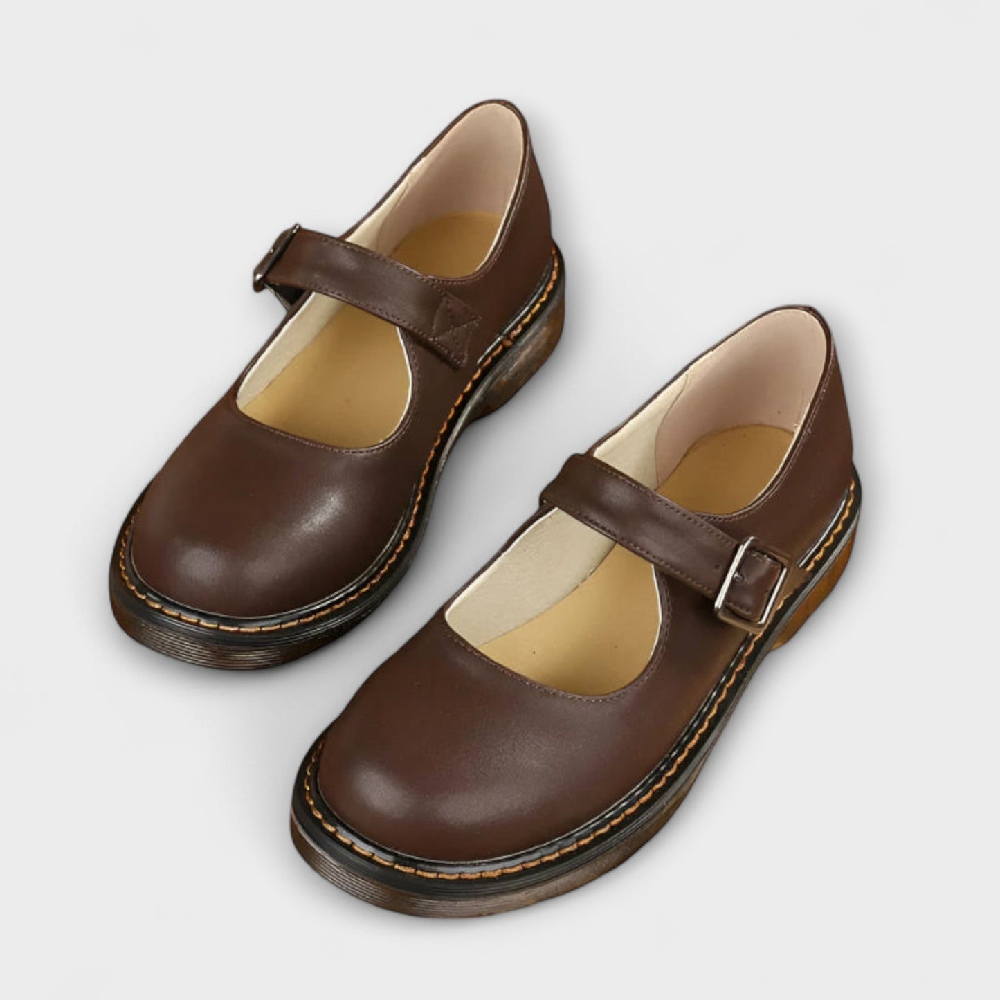 Marie - Vintage Schuhe für Damen - Klassische Schuhe mit Riemen und Komfortsohle
