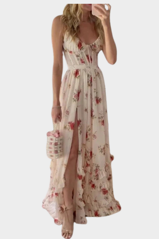 Marie - Maxi Kleid mit Blumenmuster