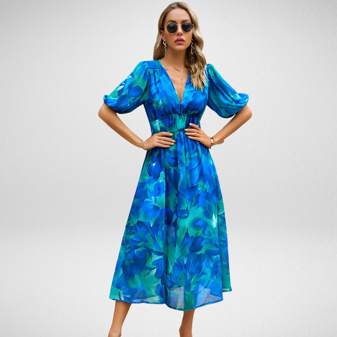 Melina - V-Ausschnitt Freizeitkleid