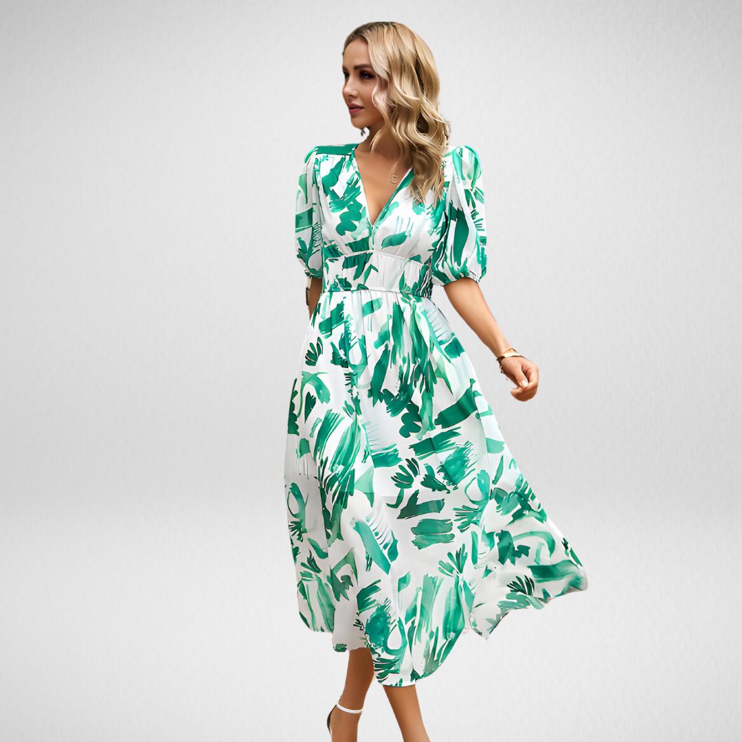 Melina - V-Ausschnitt Freizeitkleid
