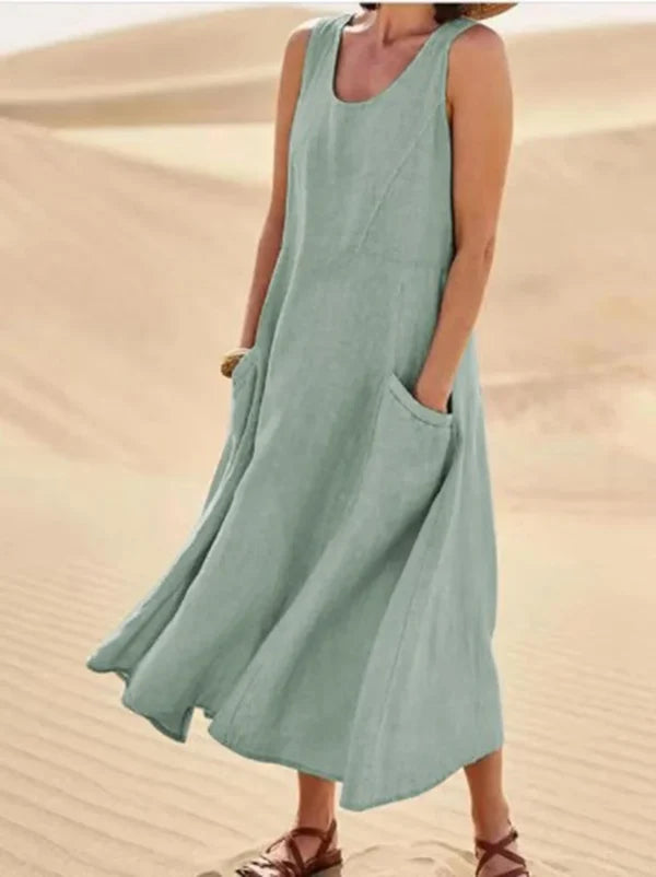 Lilly - Ärmelloses Kleid mit Taschen