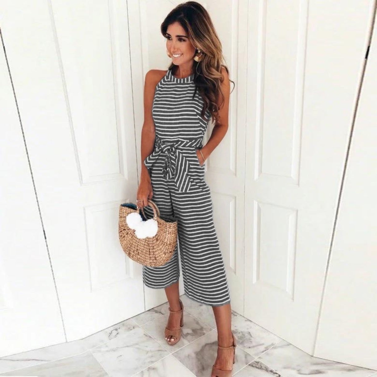 Veronika - Gestreifter Jumpsuit