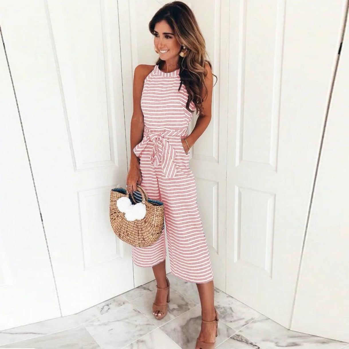 Veronika - Gestreifter Jumpsuit