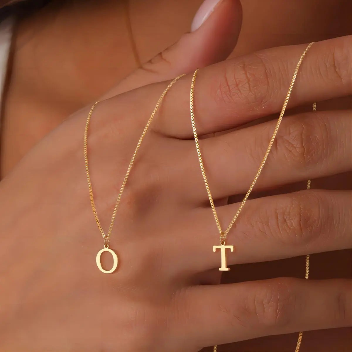 Halskette mit Liebesbrief-Initialen | 18k Gold