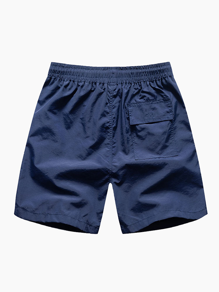 Geometrisch bedrucktes Hemd & Badeshorts
