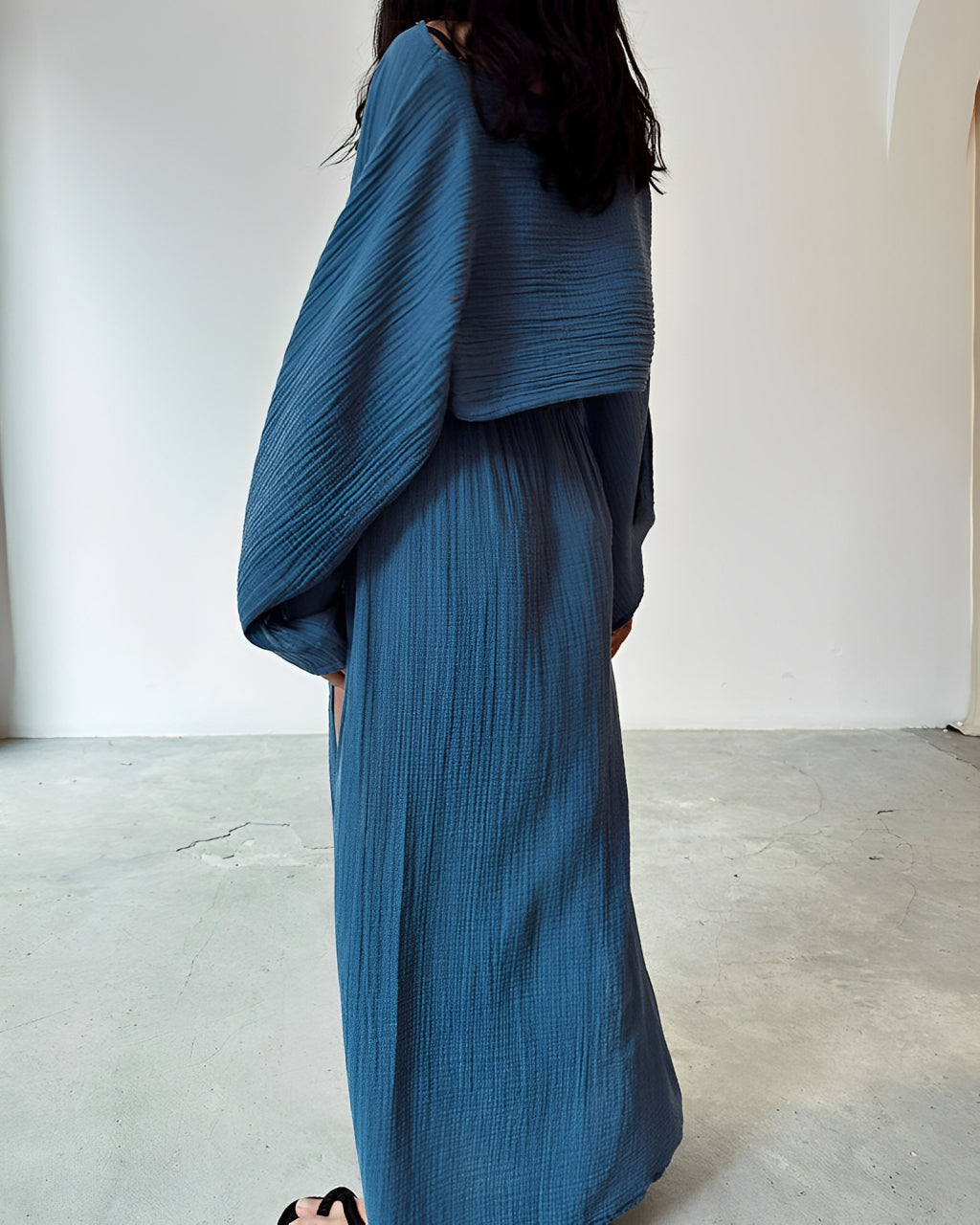 Clara - Chic Slit Zweiteiliges Leinenset